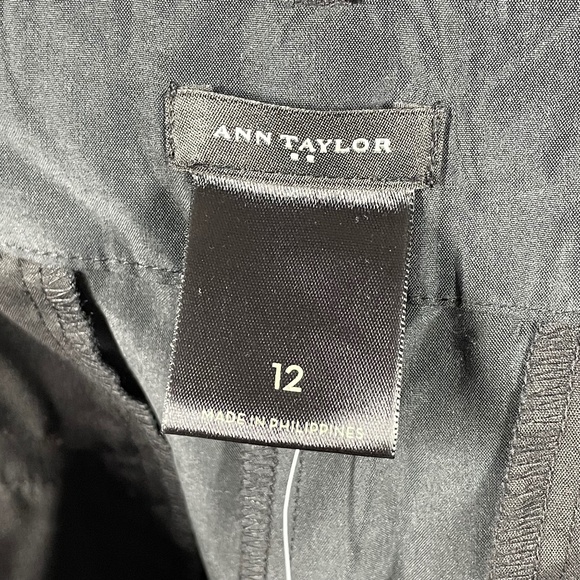 NEW Ann Taylor Dress Pants Womens 12 black trouser classic preppy - Picture 4 of 9